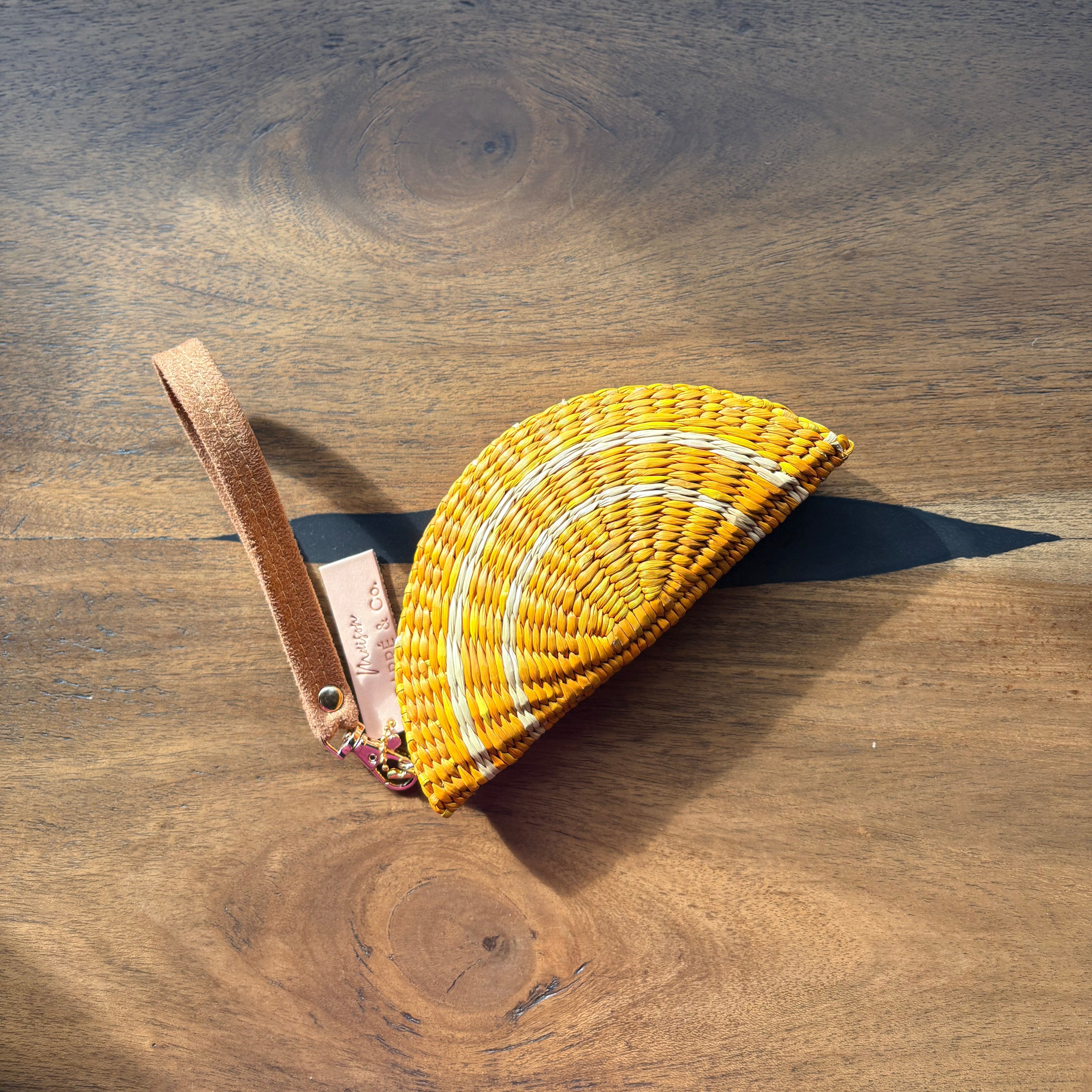 Bundle & Save St Rémy: Le Panier Checkered Olive and Natural & La Siesta Coin Purse Yellow
