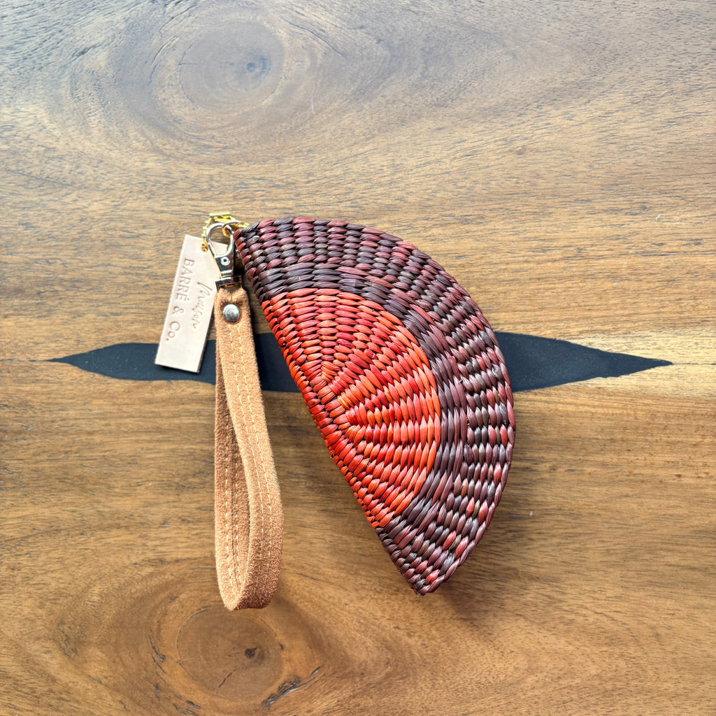 Bundle & Save Dark Cocoa: Le Panier Brown Gradient Stripes & La Siesta Coin Purse Dark Brown Gradient