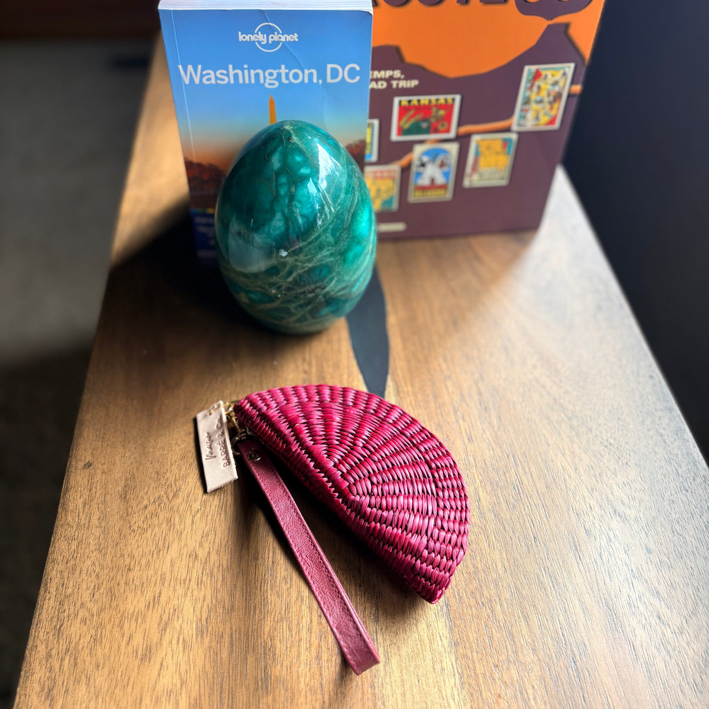 Bundle & Save Avignon: Le Panier Tote Brown Mix & La Siesta Coin Purse Red Bordeaux