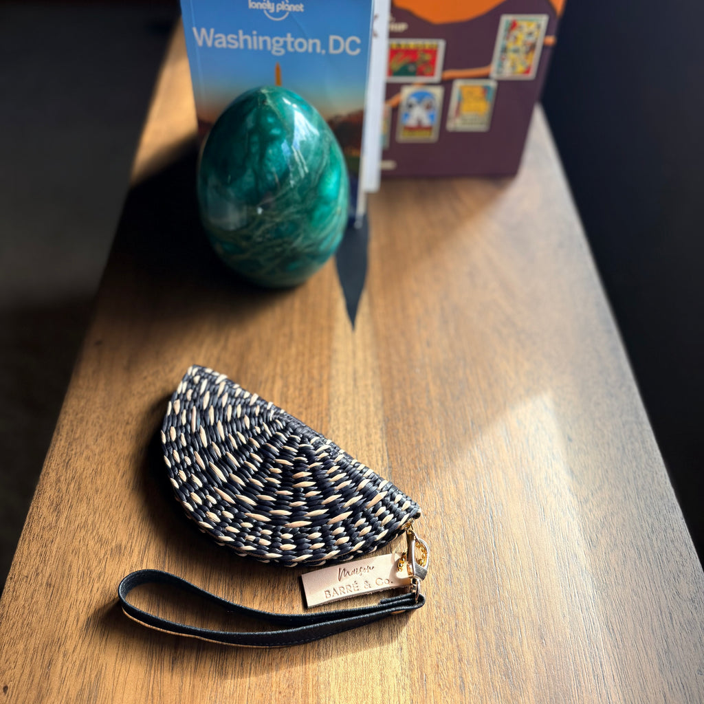 La Siesta Coin Purse with Faux Suede Strap