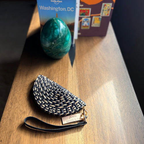 La Siesta Coin Purse with Faux Suede Strap