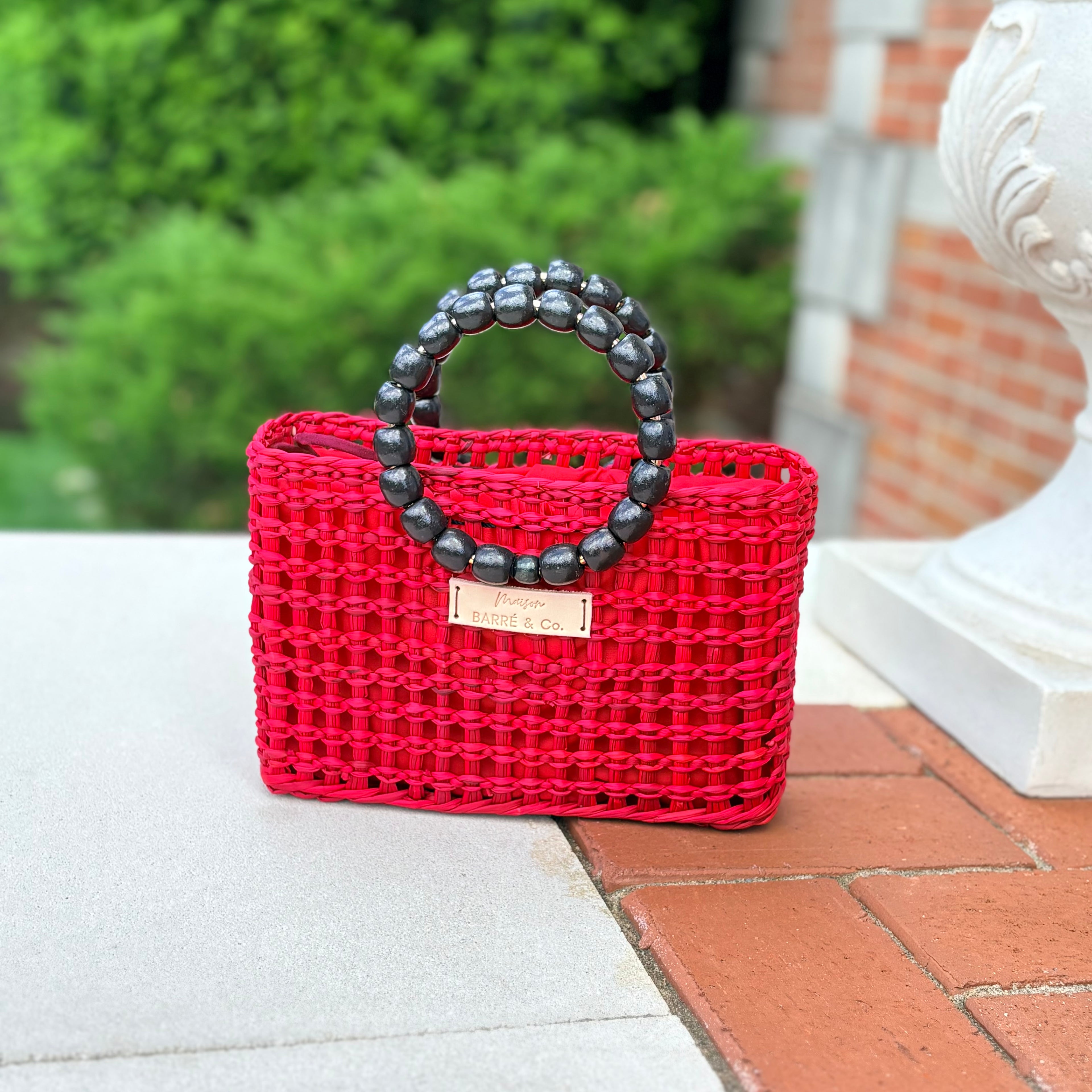 The Petite Alma Mini Bag with Beaded Handles
