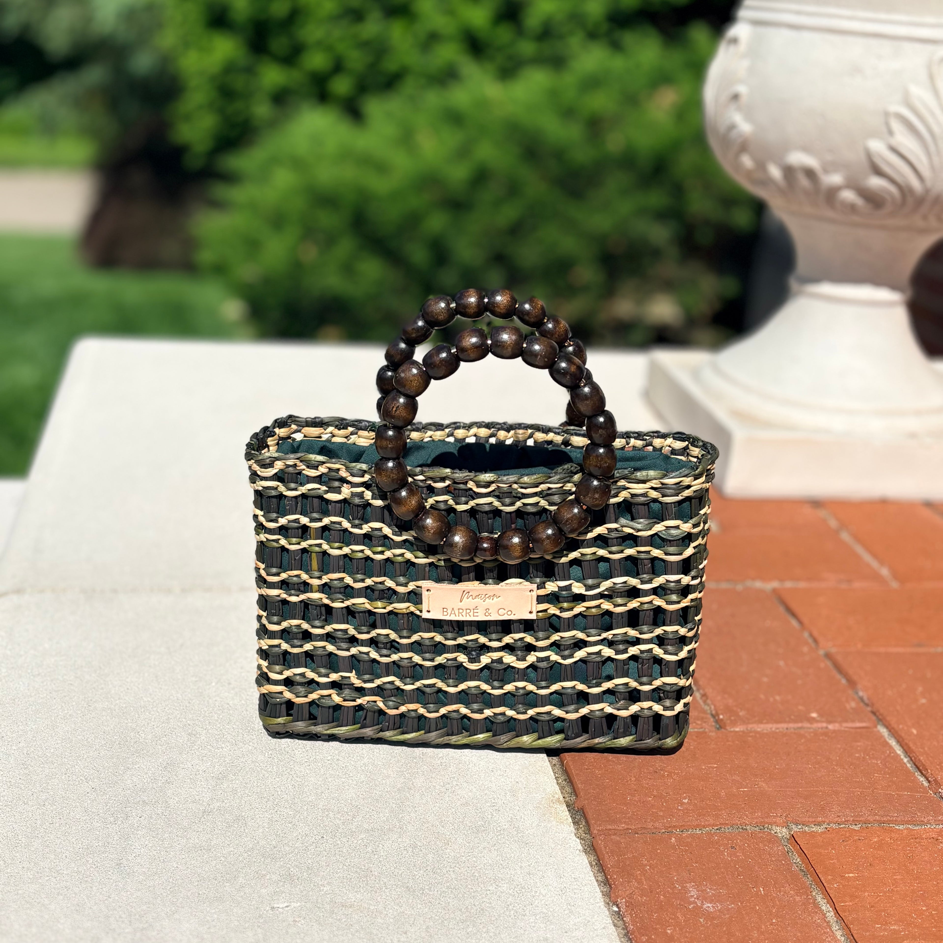 The Petite Alma Mini Bag with Beaded Handles