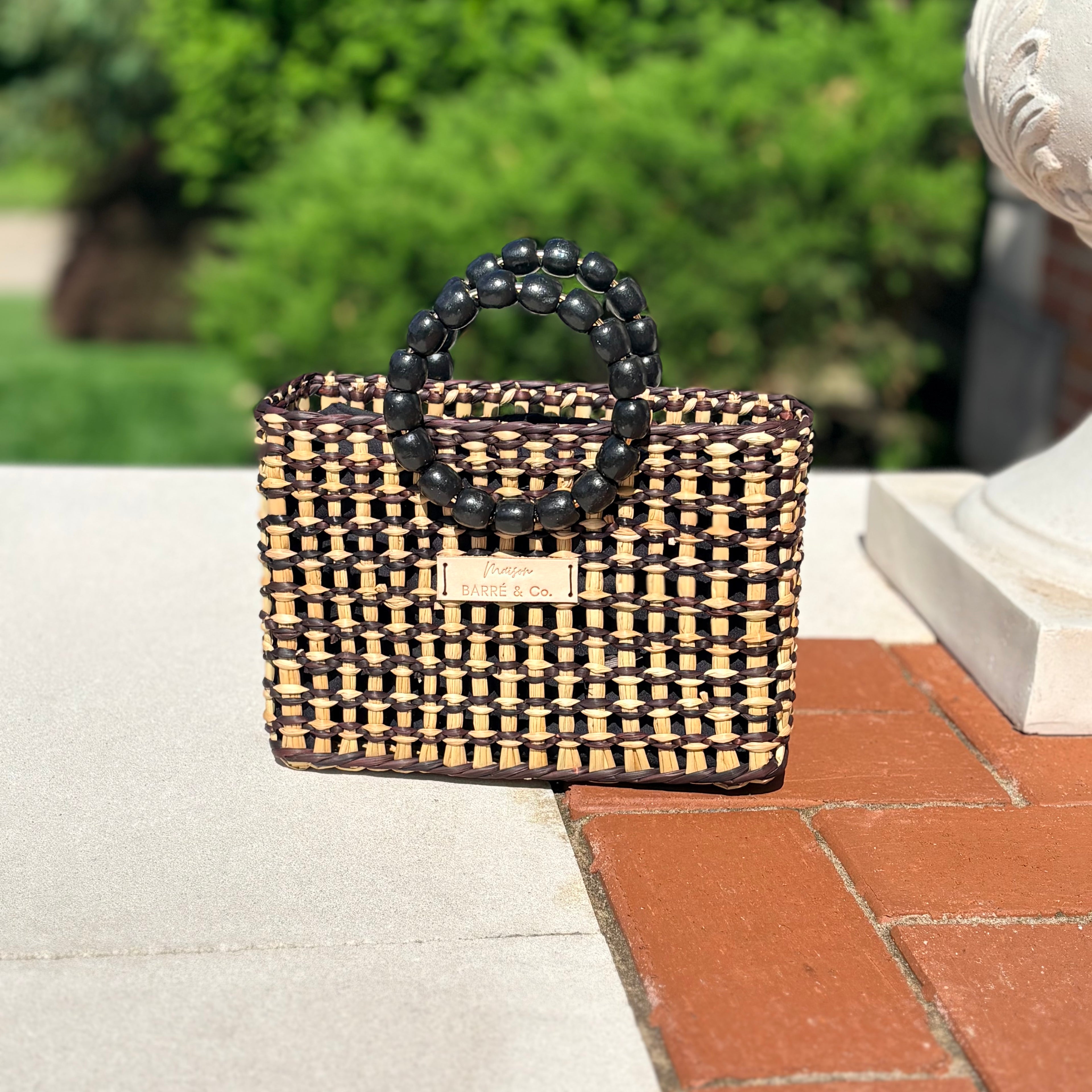 The Petite Alma Mini Bag with Beaded Handles