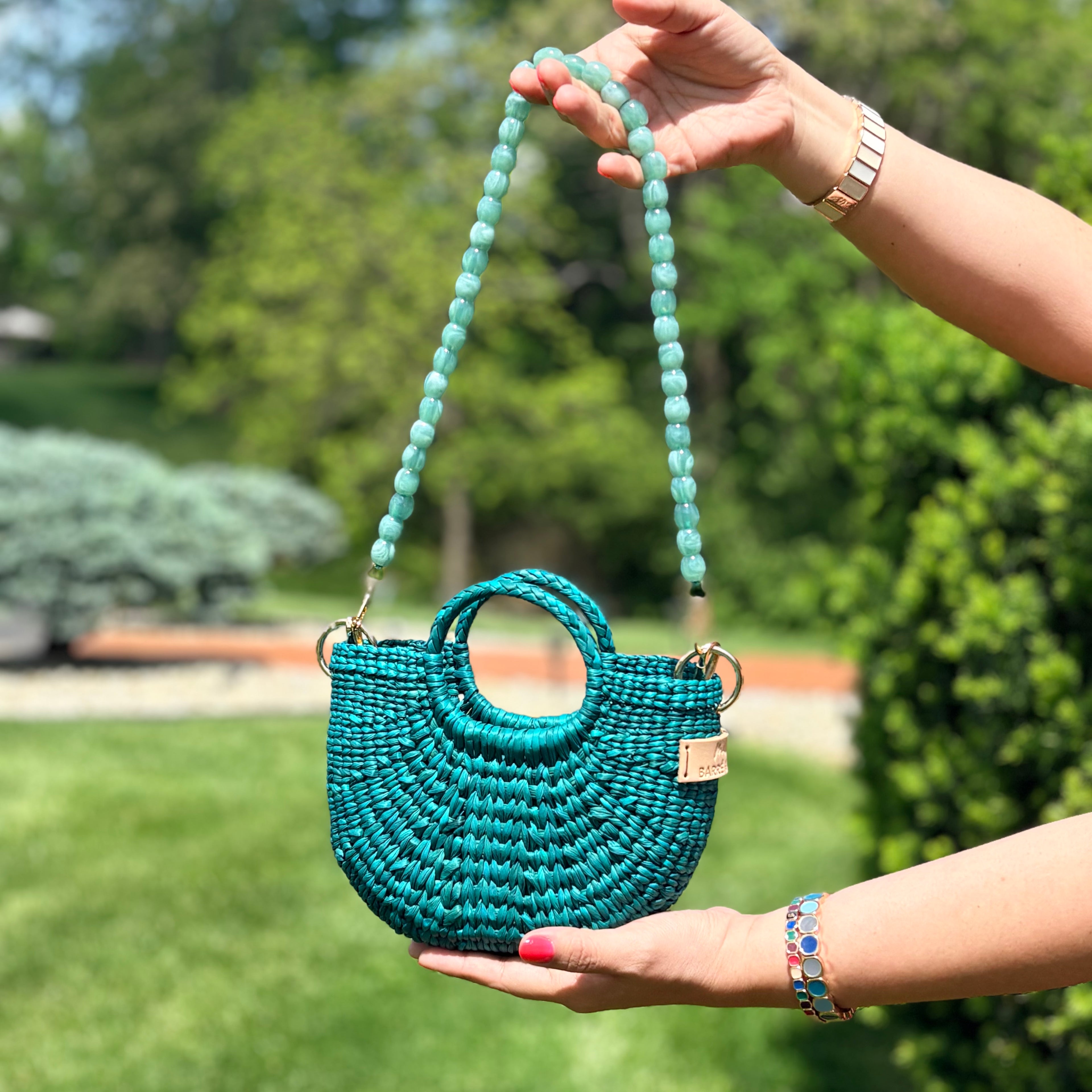 The Riviera Pop Mini Crossbody Handbag - Turquoise
