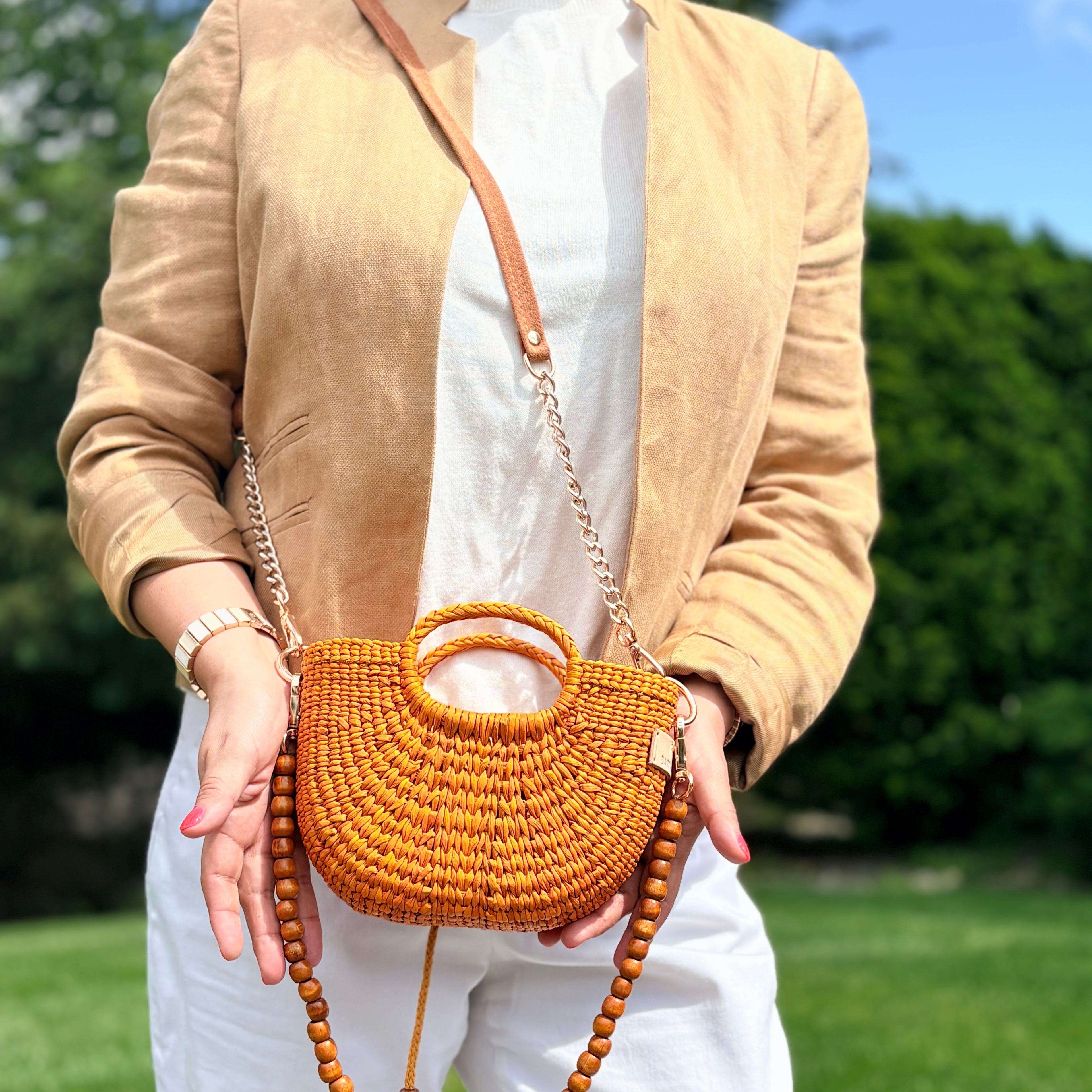 The Riviera Pop Mini Crossbody Handbag - Yellow