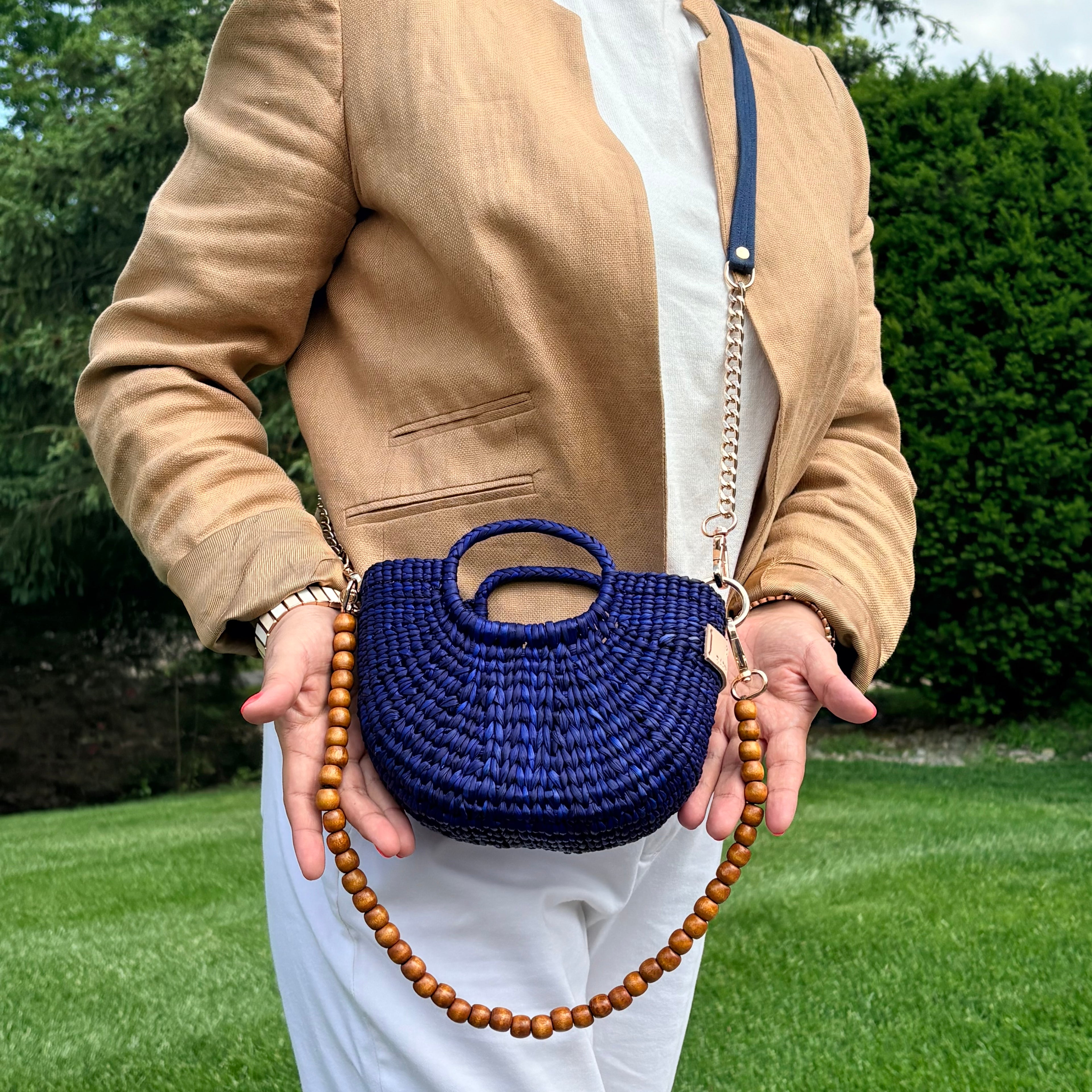 The Riviera Pop Mini Crossbody Handbag - Blue