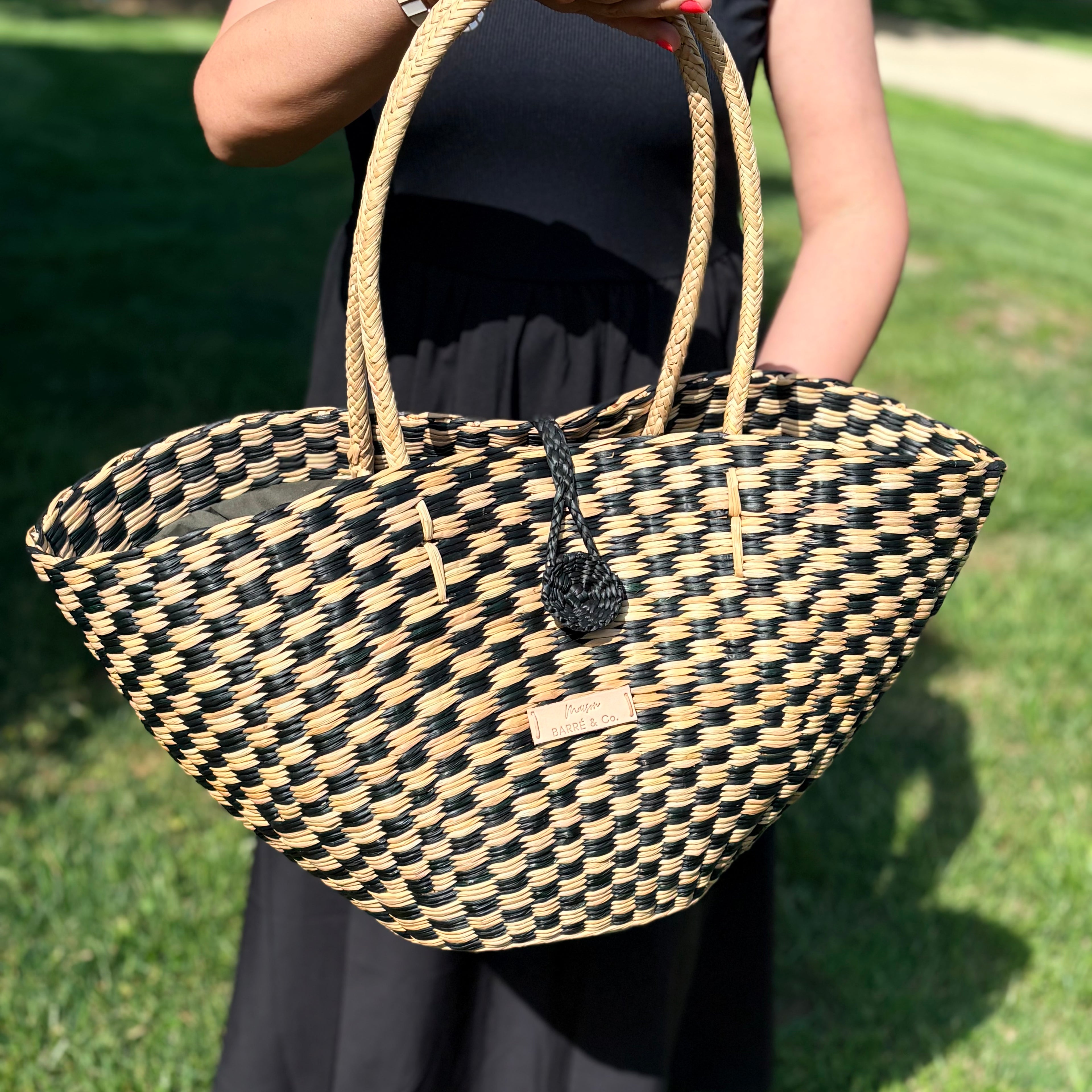 Bundle & Save St Rémy: Le Panier Checkered Olive and Natural & La Siesta Coin Purse Yellow