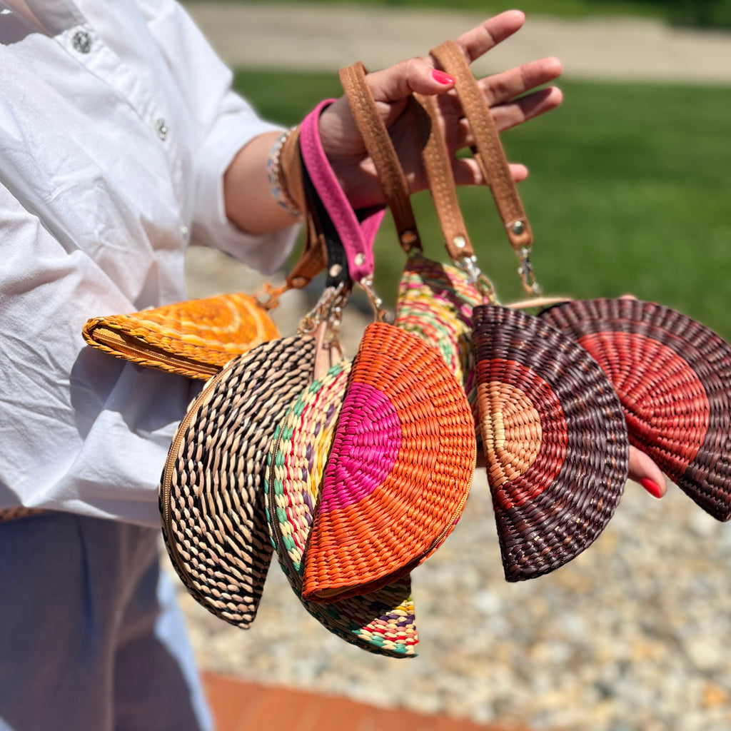 La Siesta Coin Purse with Faux Suede Strap