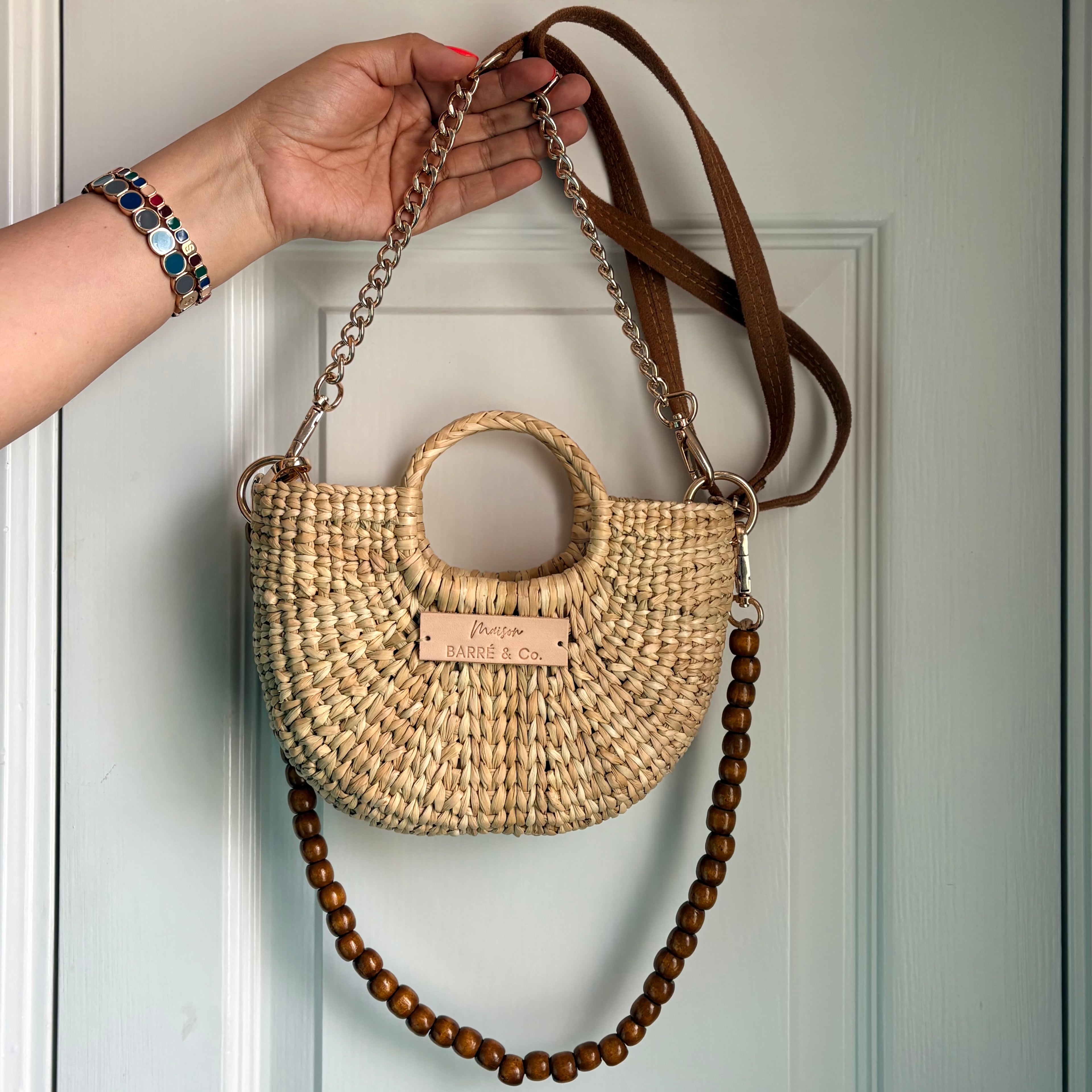 The Riviera Pop Mini Crossbody Handbag - Natural