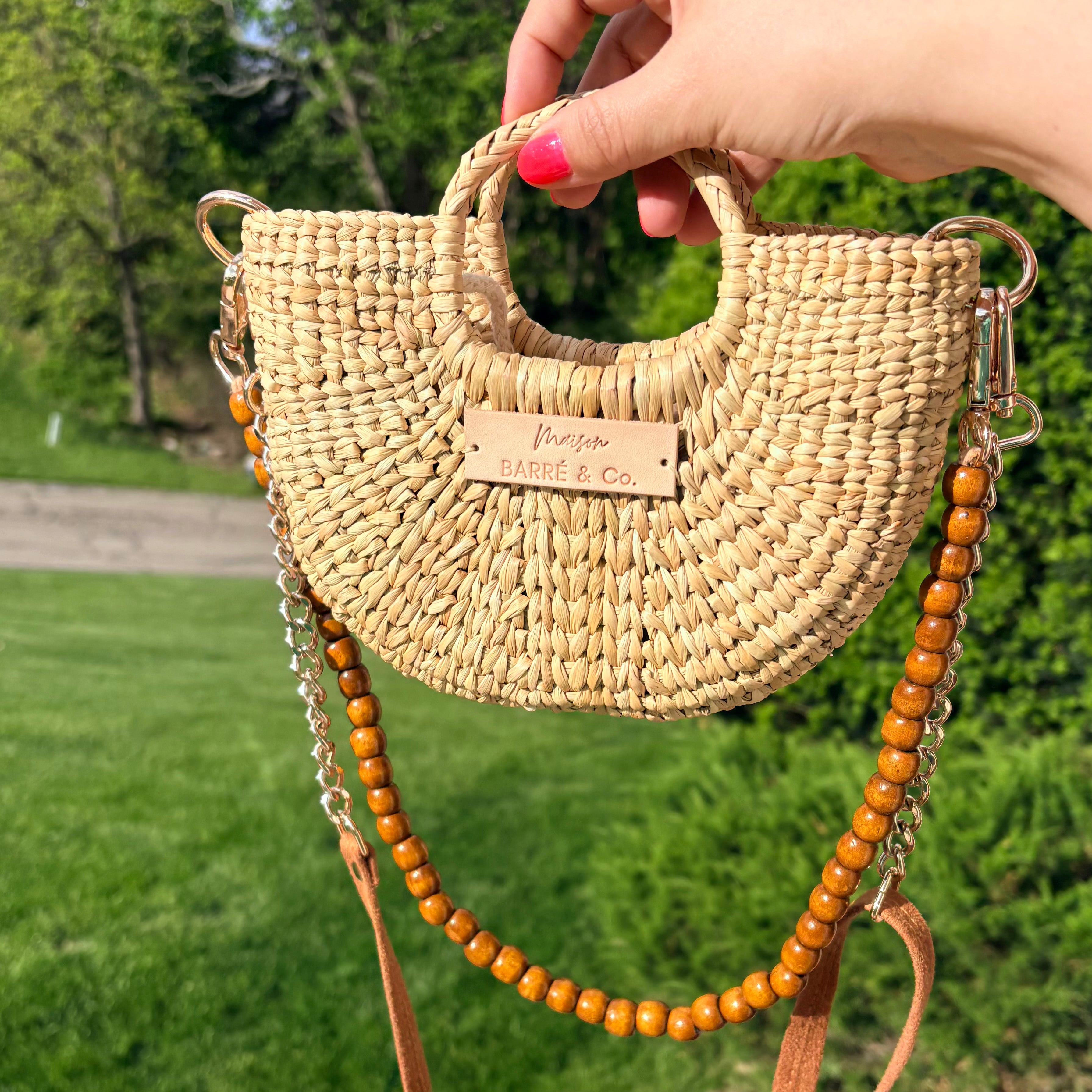 The Riviera Pop Mini Crossbody Handbag - Natural