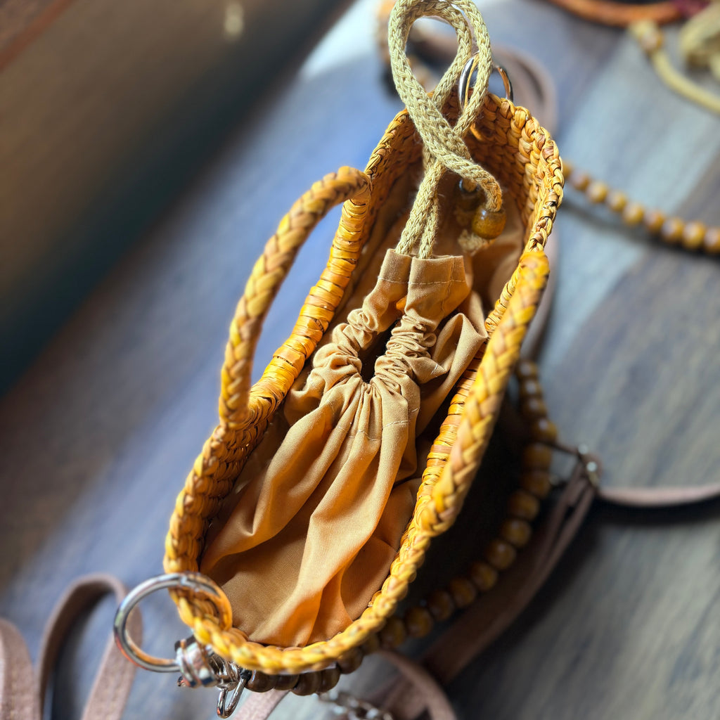 The Riviera Pop Mini Crossbody Handbag - Yellow
