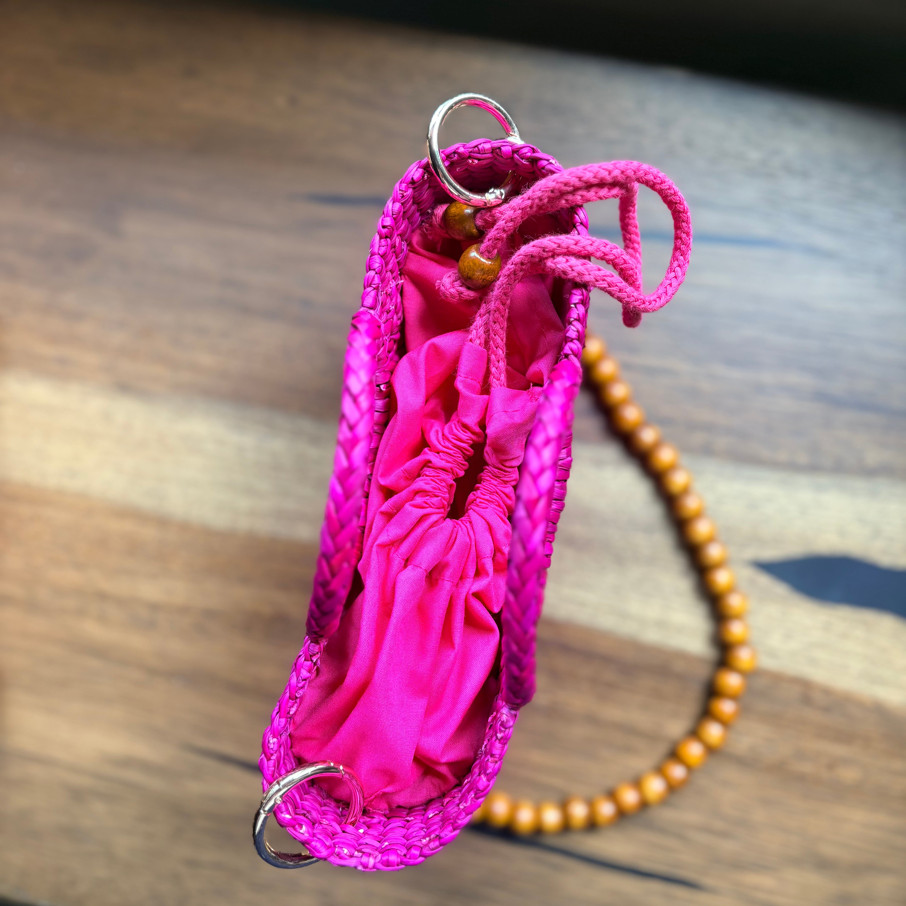 The Riviera Pop Mini Crossbody Handbag - Fuchsia