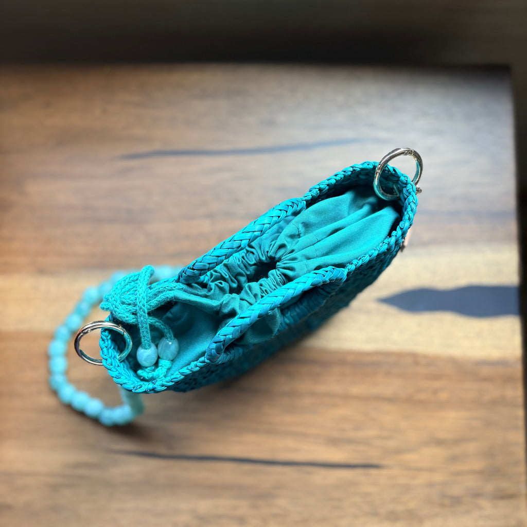 The Riviera Pop Mini Crossbody Handbag - Turquoise