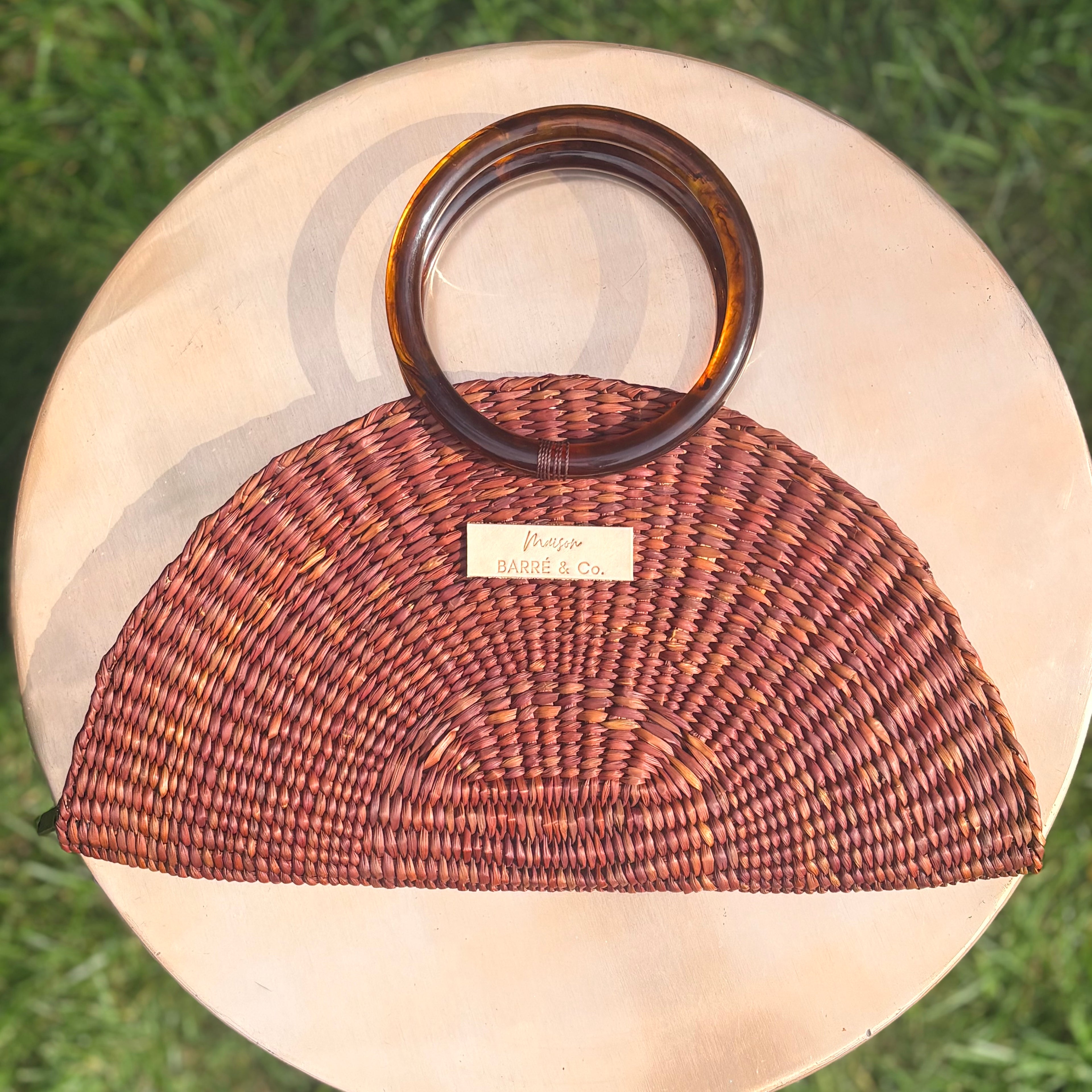 The Half Moon Escapade Clutch with Bohemian Handles