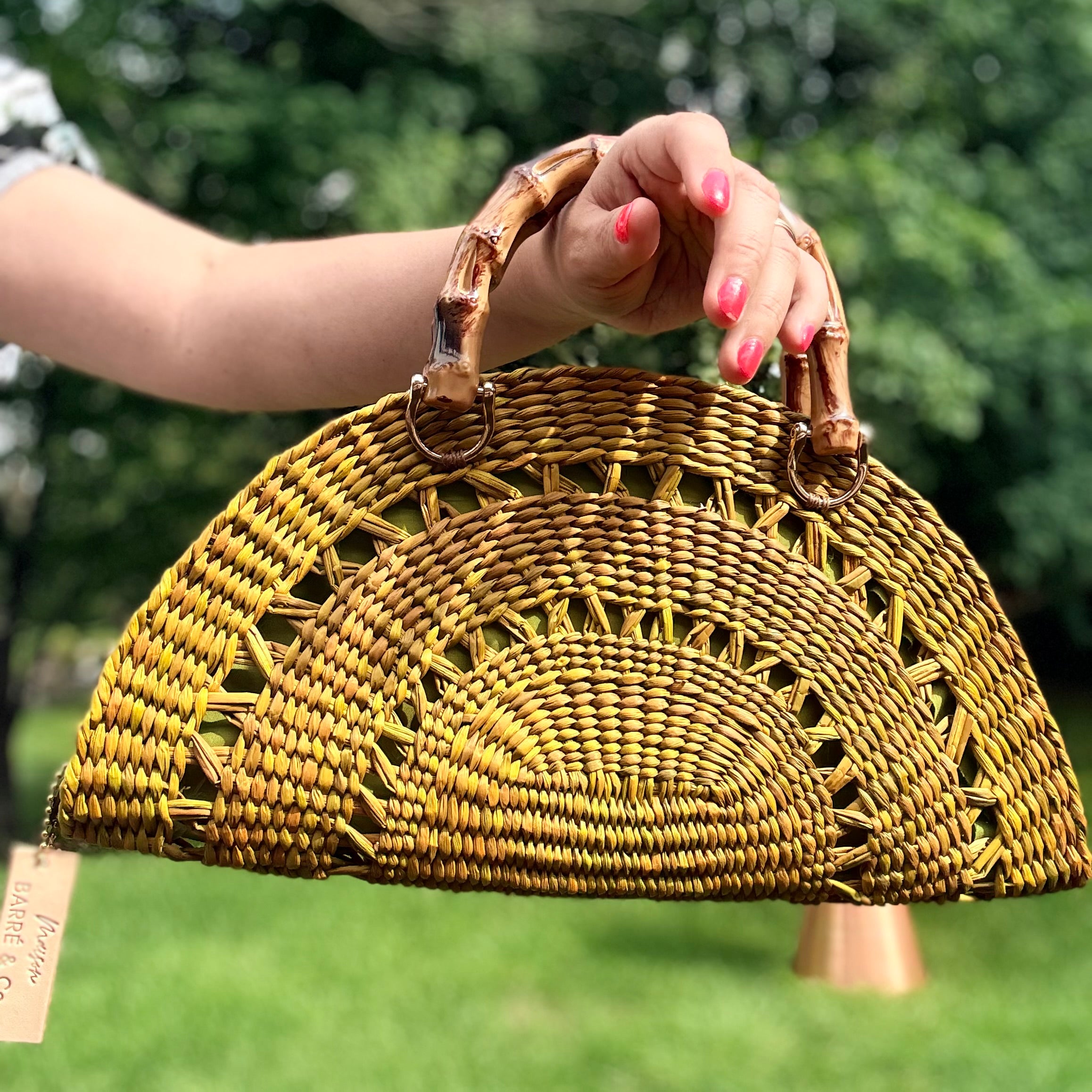The Half Moon Escapade Clutch with Bohemian Handles