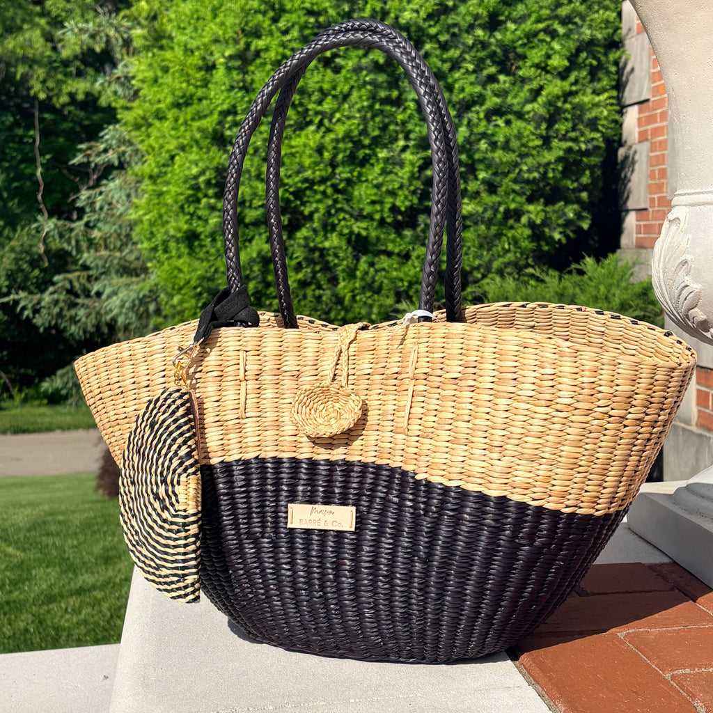 Bundle & Save The Parisian: Le Panier Black and Natural & La Siesta Coin Purse Patterned