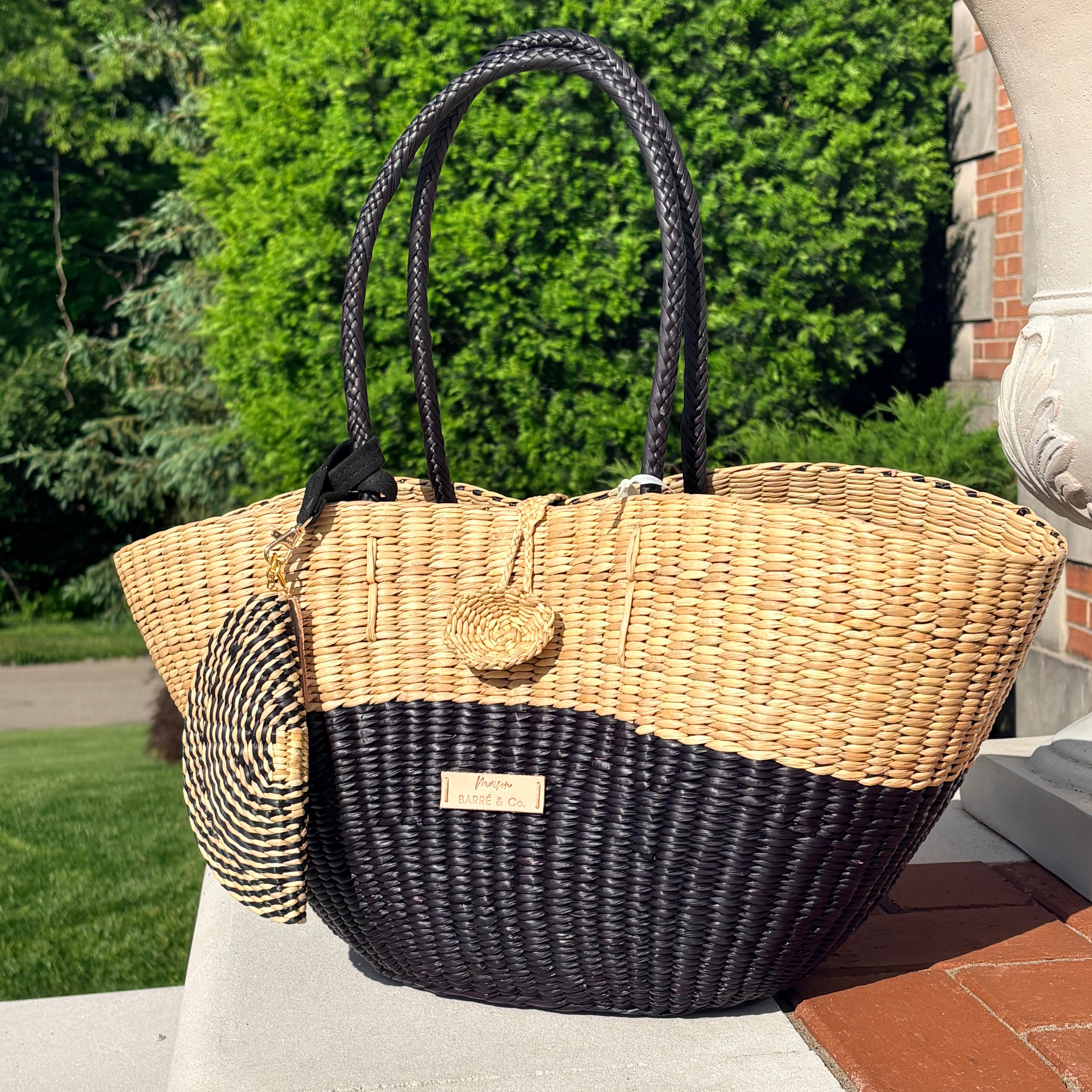 Bundle & Save The Parisian: Le Panier Black and Natural & La Siesta Coin Purse Patterned