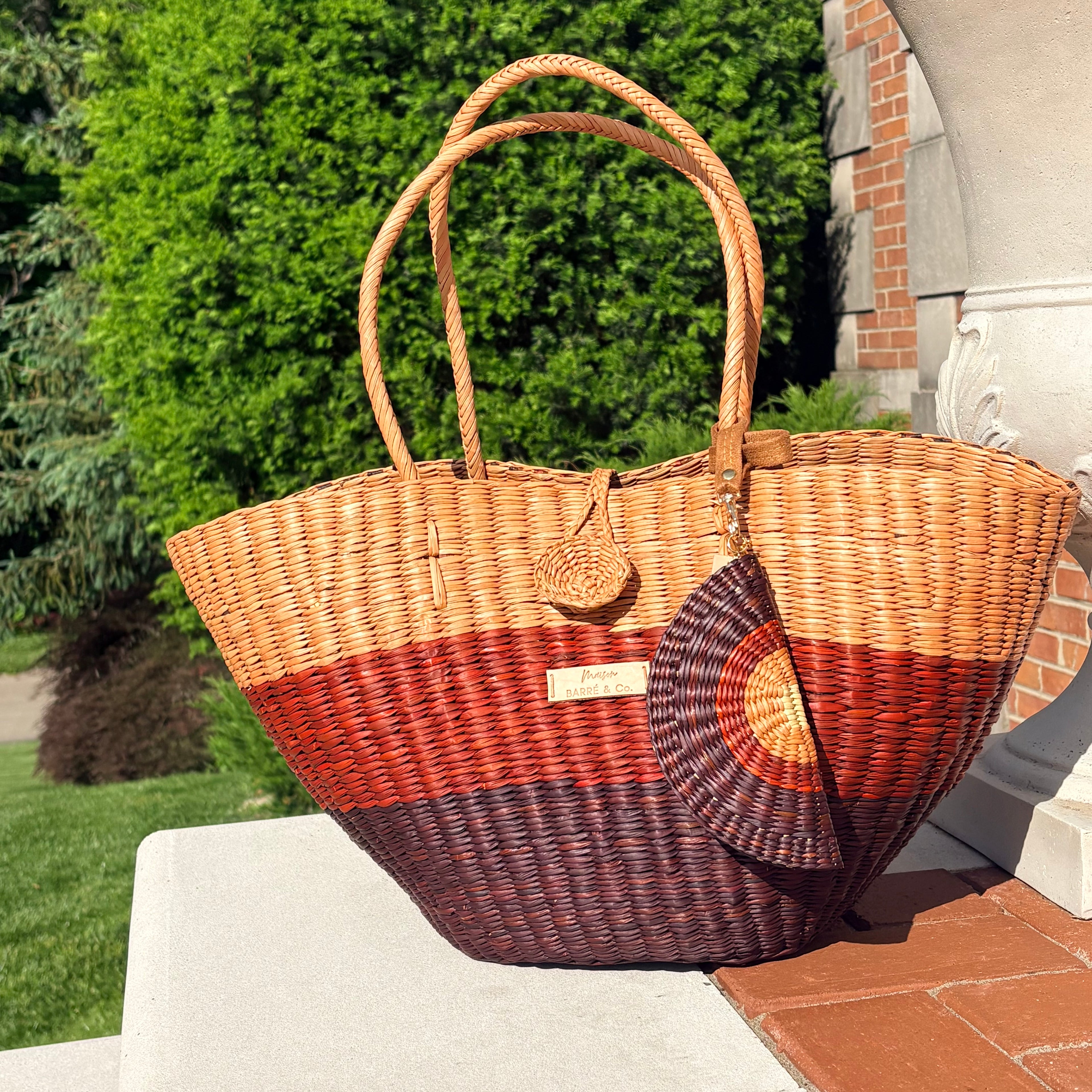 Bundle & Save Light Brown: Le Panier Top Light Brown Gradient & La Siesta Coin Purse Brown gradient