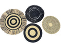 The Solara Wall Art - Set of 4 plates - Natural and Black Mix