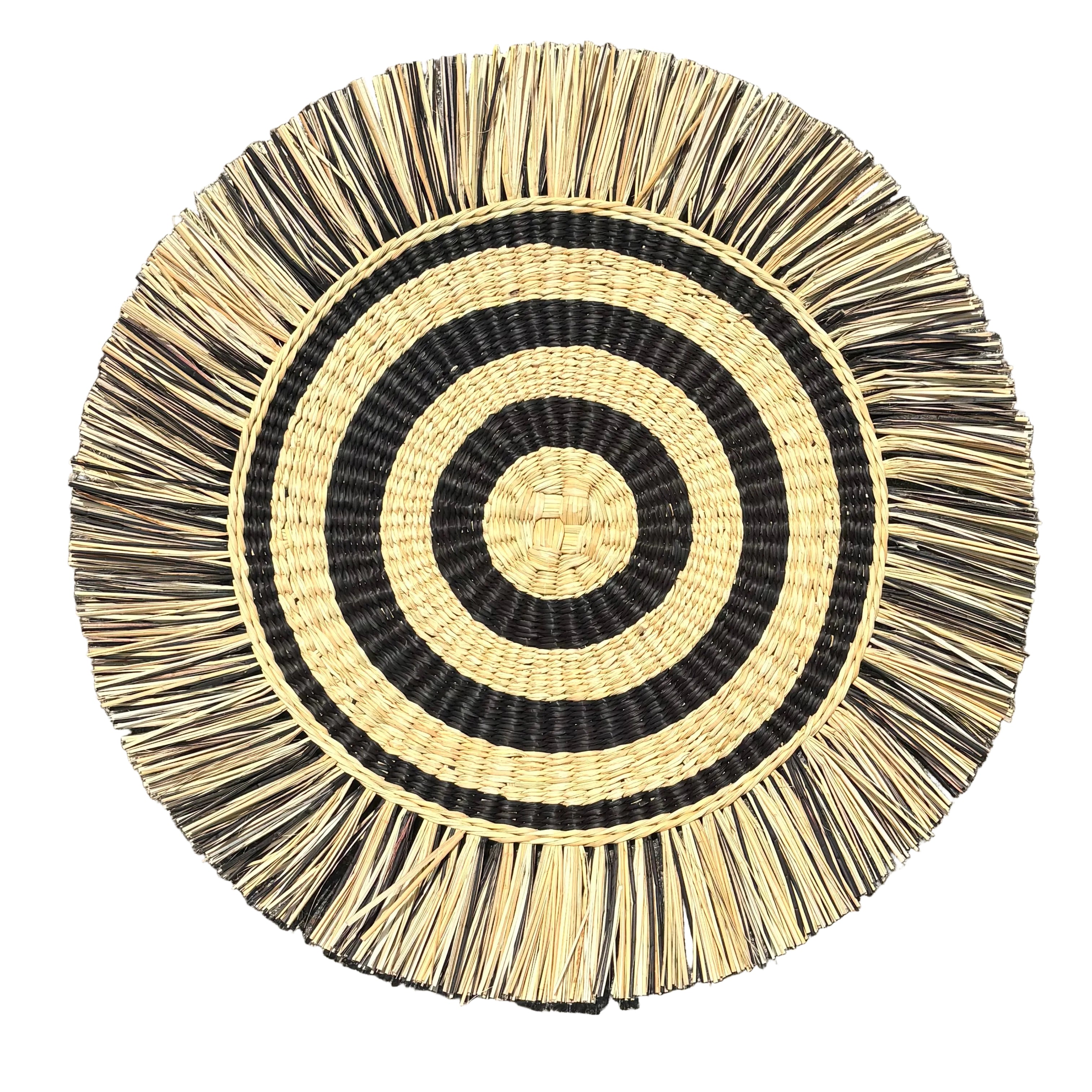 The Solara Wall Art - Set of 4 plates - Natural and Black Mix