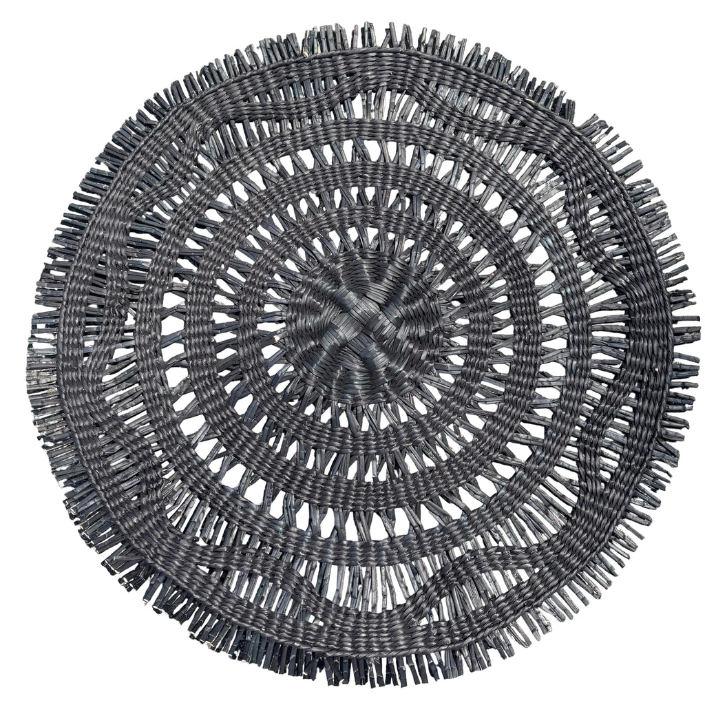 The Solara Wall Art - Set of 4 plates - Natural and Black Mix