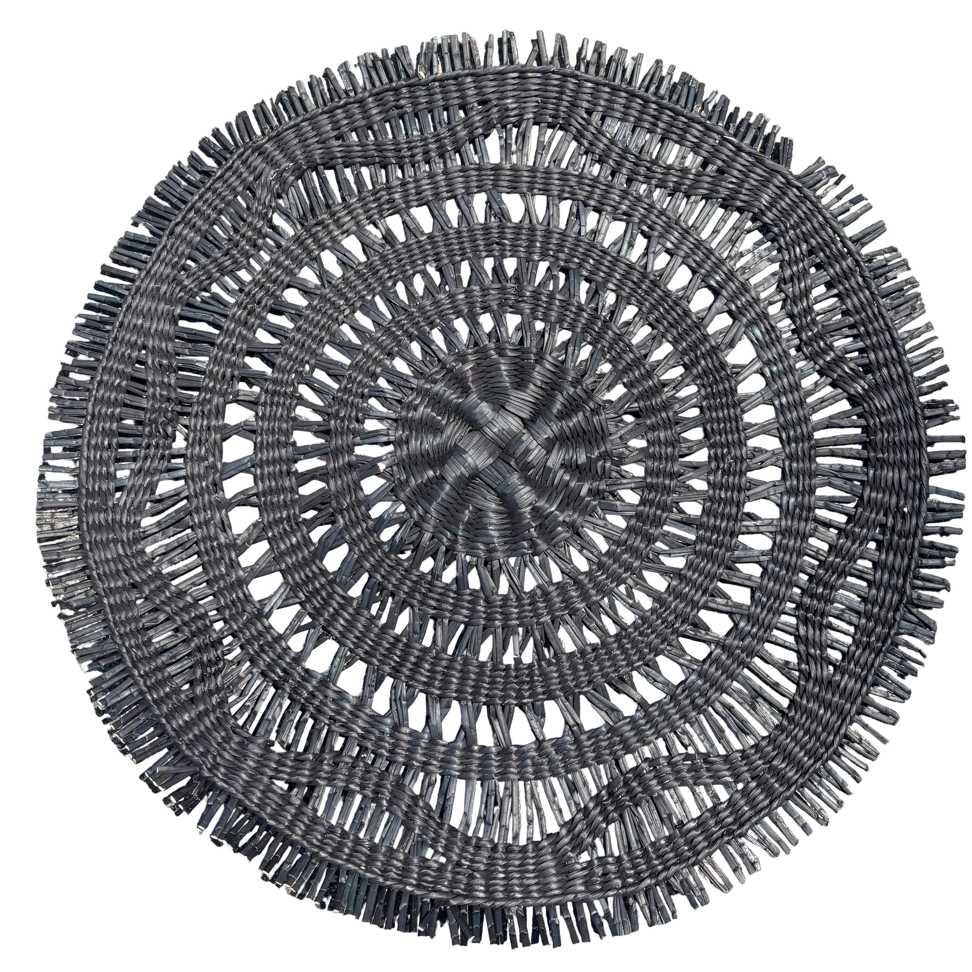 The Solara Wall Art - Set of 4 plates - Natural and Black Mix