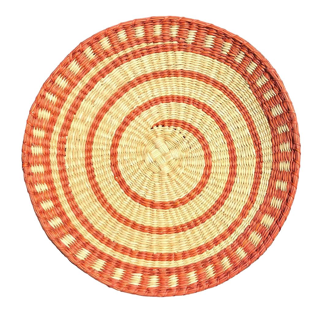 The Solara Wall Art - Set of 5 plates - Natural, Orange, Ochre mix